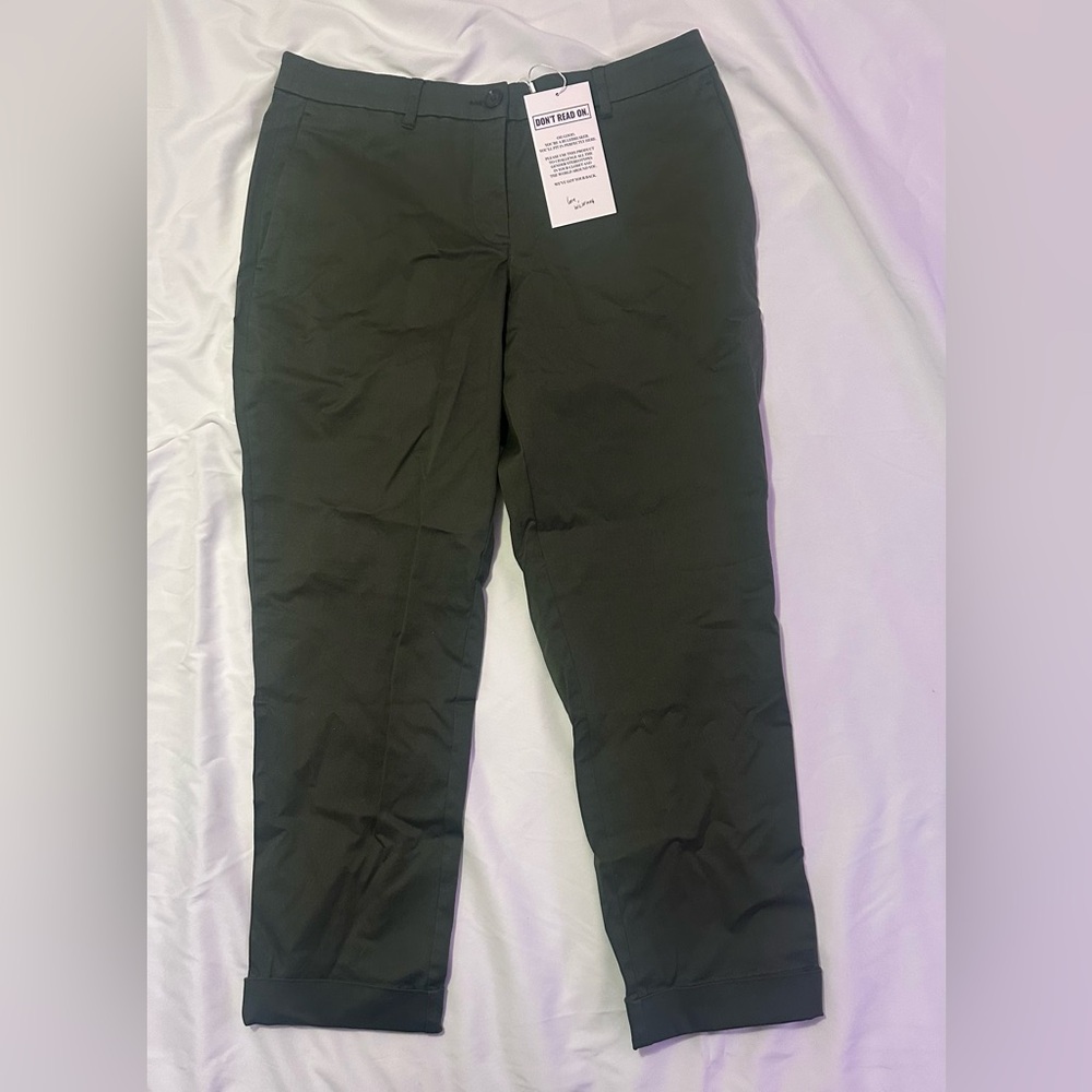 Wildfang Essential Trouser Sage Green Women’s Size 10 New with Tags In Bag